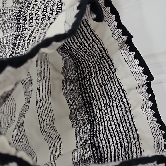 Tory Burch Blue Slubbed Linen Blend Kristen Top Size 0 - Picture 10 of 10